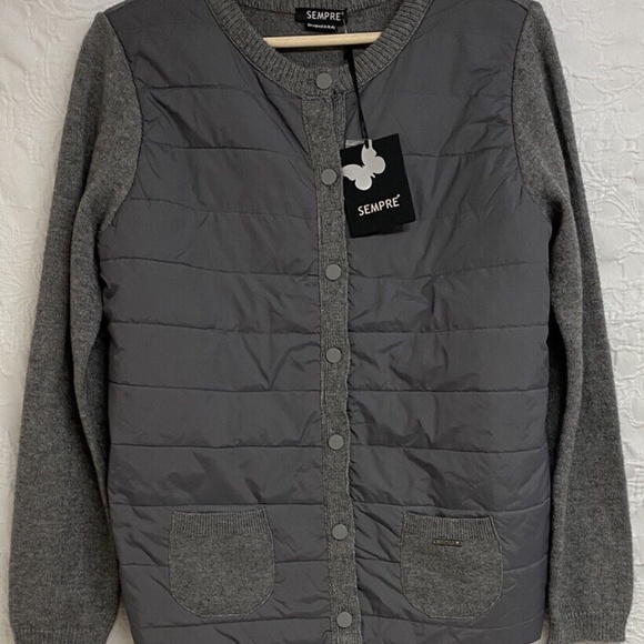 Italian Quilted Sweater Jacket - Picture 1 of 8